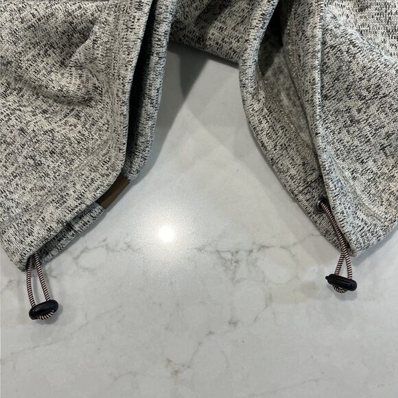 Dakota Grizzly NEW L Dobbs Fleece 1/4 Snap Pullover Jacket Sweater Cream Gray - Picture 7 of 11